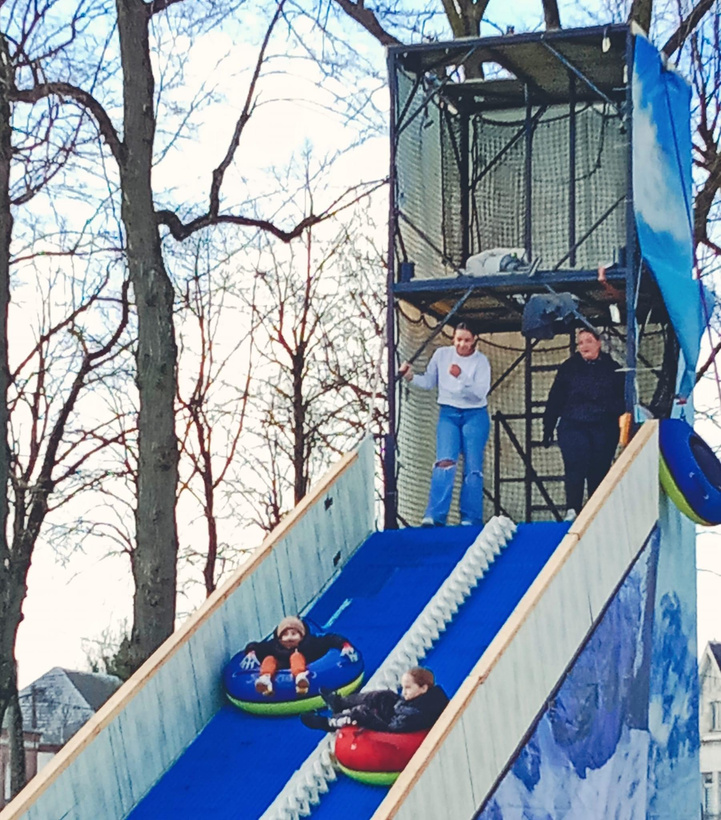 luge d'hiver et sa tyrolienne