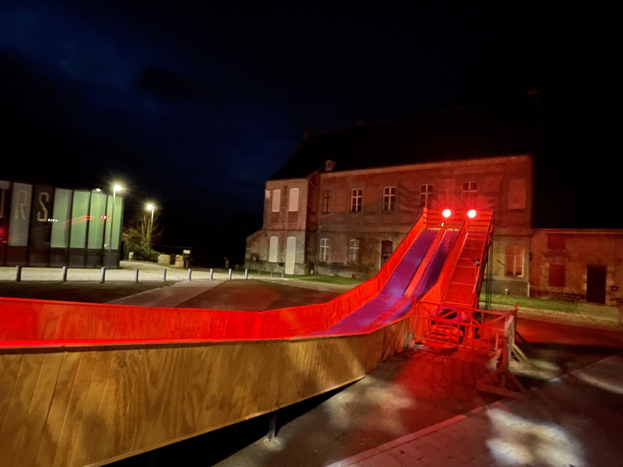 piste de luge d'hiver