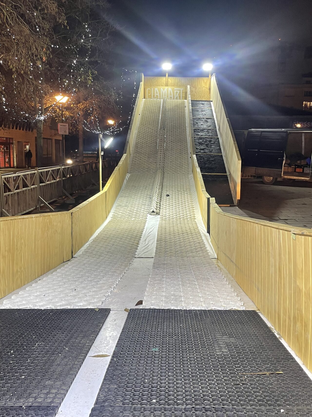 descente de la piste de luge