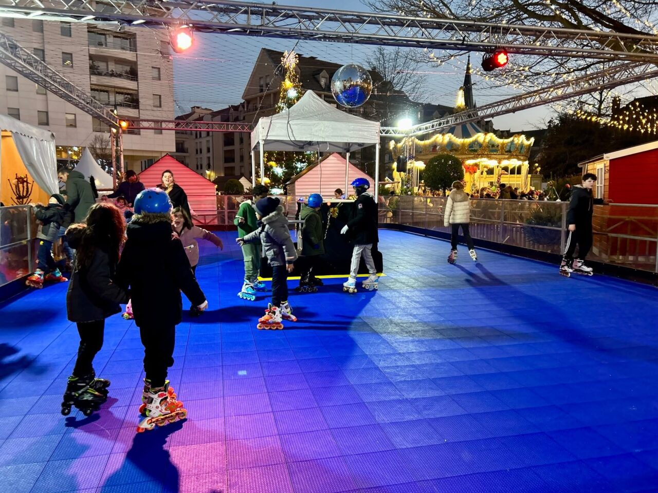 Piste de roller avec éclairage LED