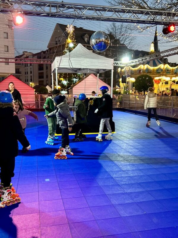 Piste de roller avec éclairage LED