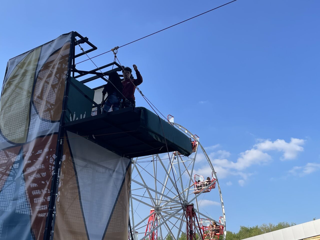 préparation au saut en tyrolienne