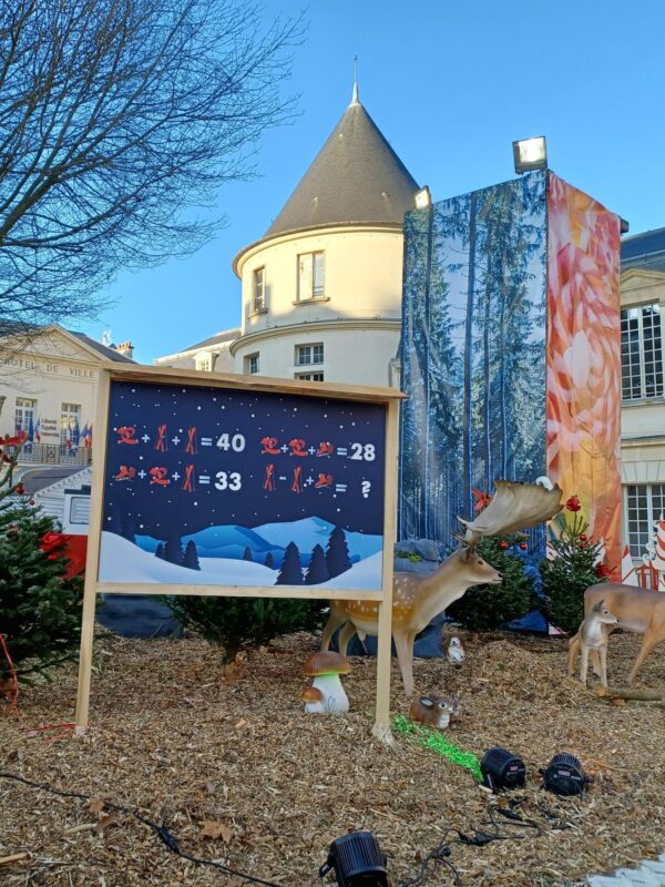 décor de montagne avec animaux