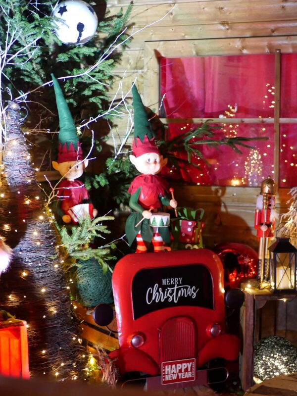 décoration pour un marché de Noël féérique