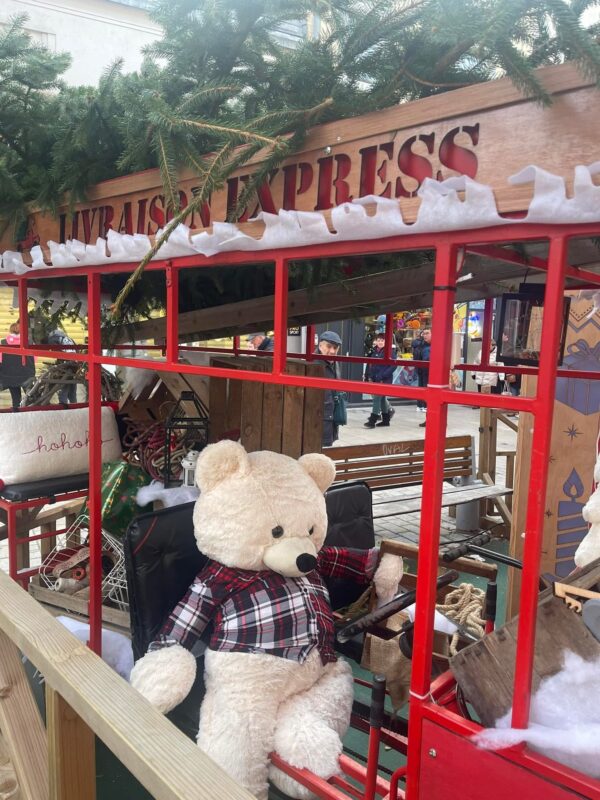 décoration pour un marché de Noël féérique