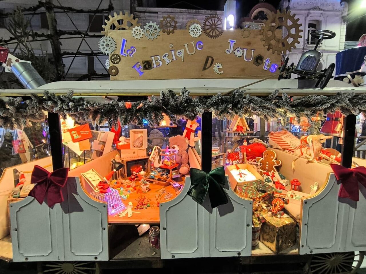 décoration pour un marché de Noël féérique
