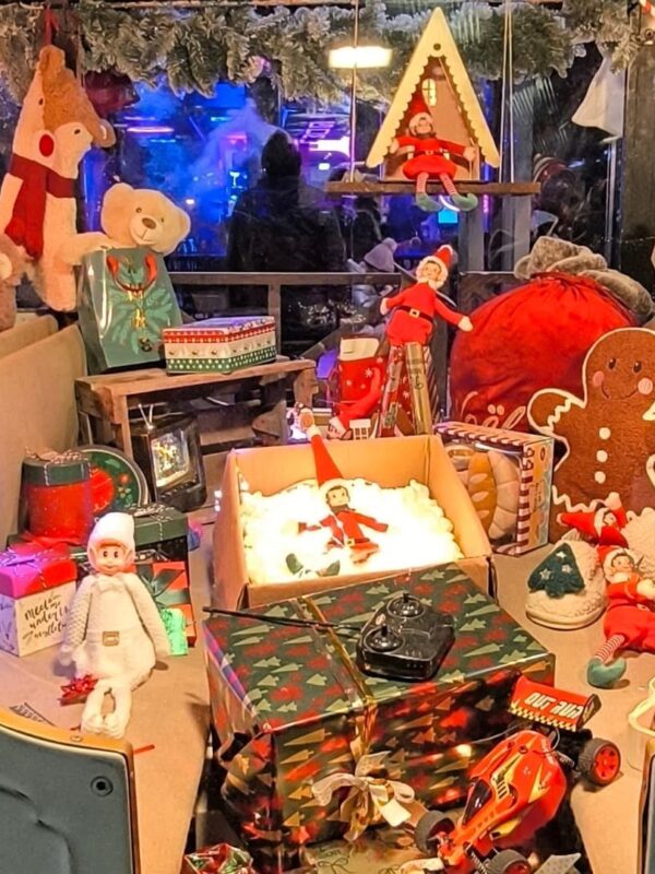décoration pour un marché de Noël féérique