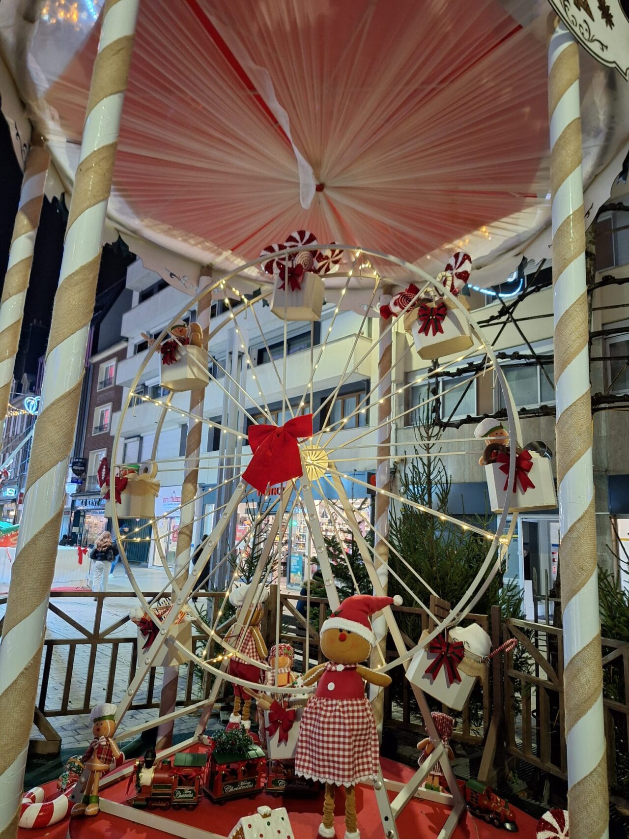 décoration pour un marché de Noël féérique