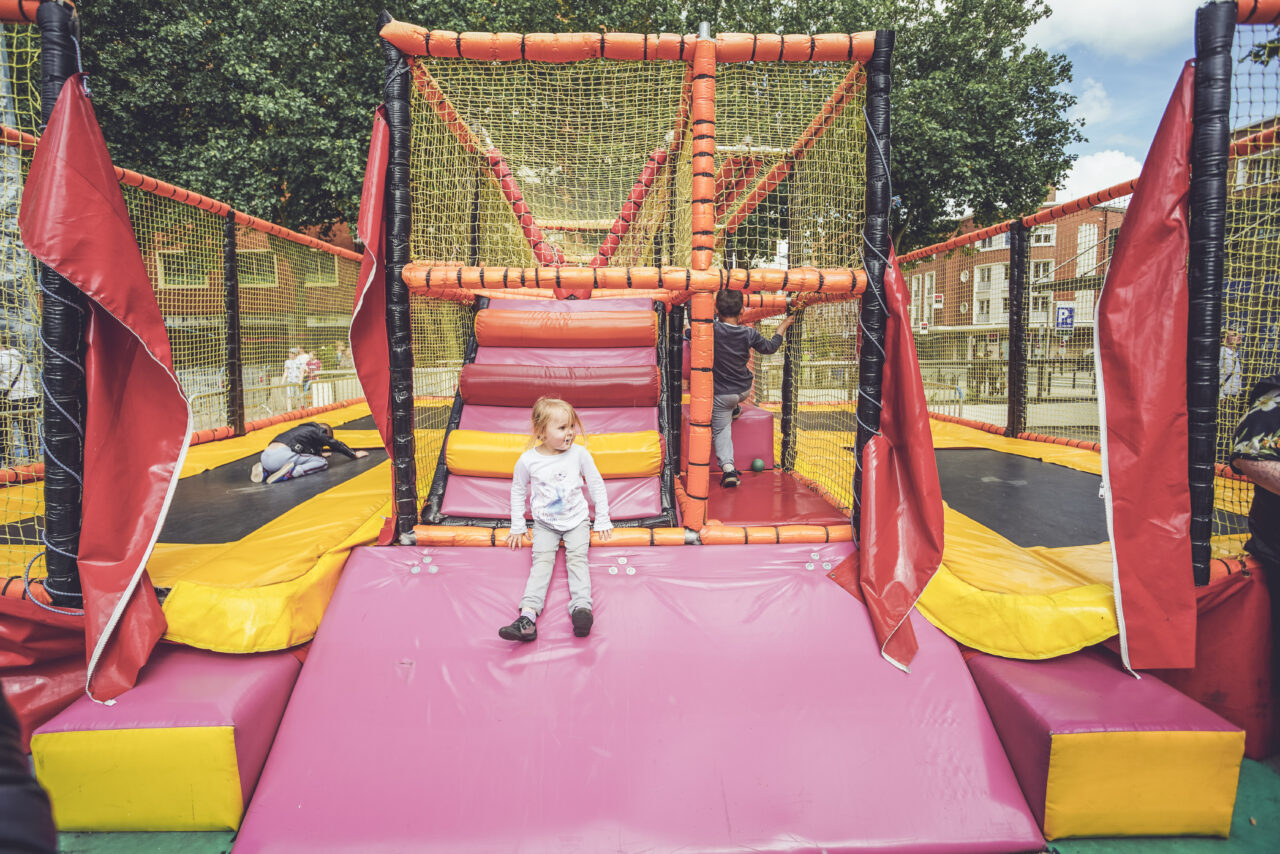 trampoline sur remorque