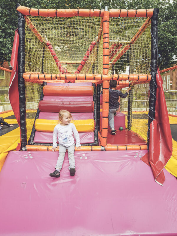 trampoline sur remorque
