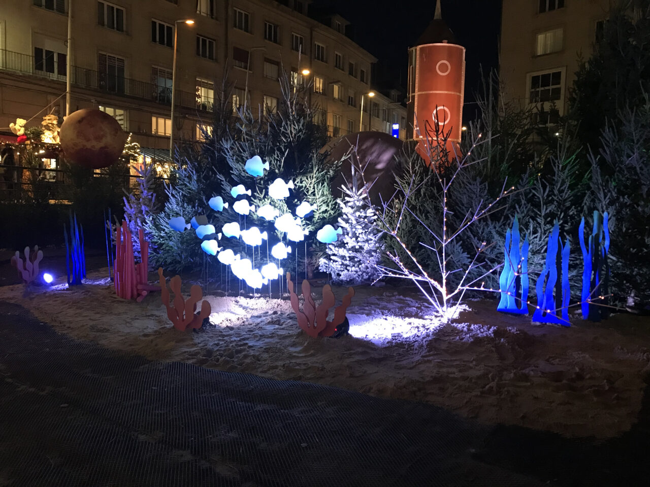 décor illuminé pour la nuit de 20000 lieux sous les mers