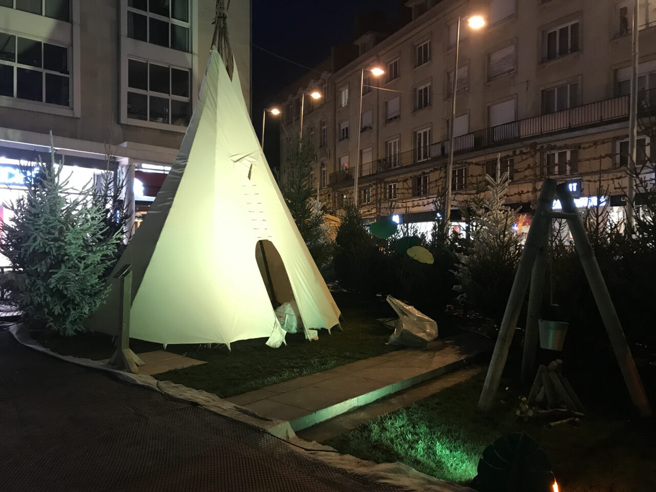 décor avec tipi