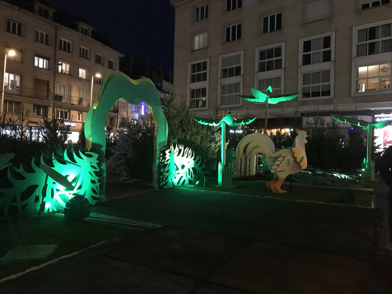décor illuminé sur le thème de l'ile mystérieuse