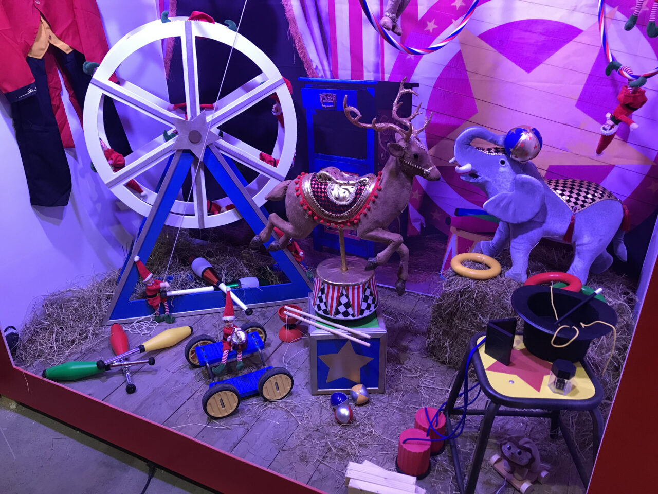 vitrine animée Chrictmas Circus