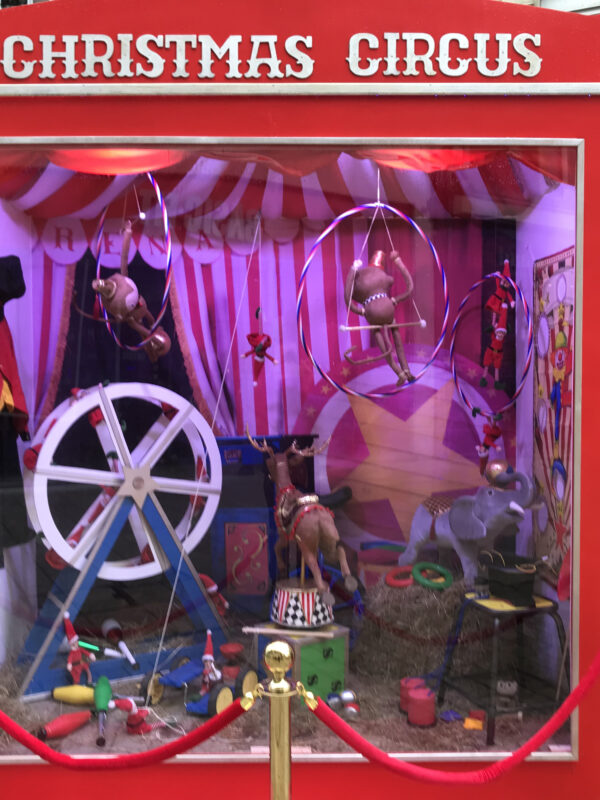 vitrine animée Chrictmas Circus