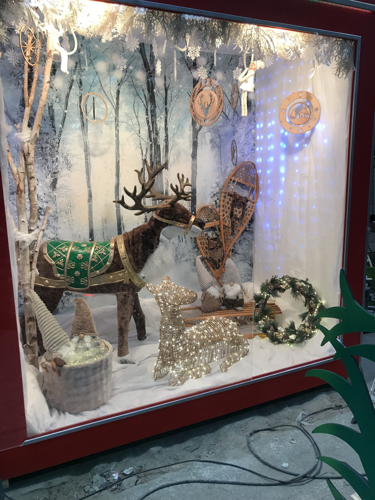 vitrine animée la forêt enchantée