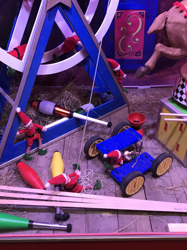 vitrine animée Chrictmas Circus