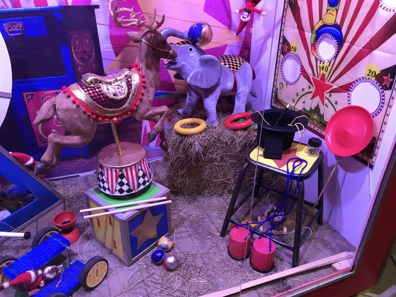 vitrine animée Chrictmas Circus